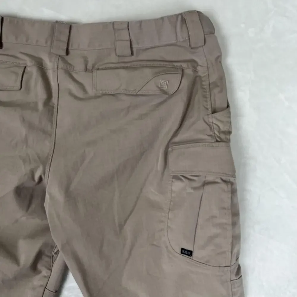 5.11 Tactical Cargo Pants Mens 40x32 Beige Regular Fit Microfiber Workwear